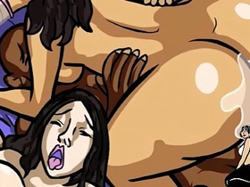 A steamy Latina gets the ultimate pleasure from multiple BBCs in a wild orgy