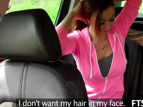 Hidden camera captures brunette teen giving a blowjob for fare