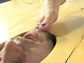Mistress Amelia's foot worship and face-in-the-ground punishment