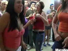 College orgy with pretty blonde teen and her horny classmates
