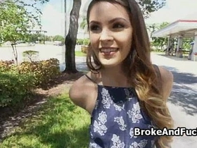 Amateur teens give public toilet blowjob for money