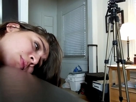 Latina beauty gets her first look at a BBC and takes it like a champ