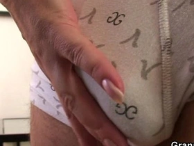 He penetrates her hairy rear from behind