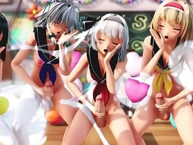 MMD Futa porn video featuring Hentai tag