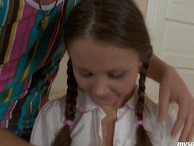 Young Russian teen Liza experiences intense anal encounter and receives a satisfying finish